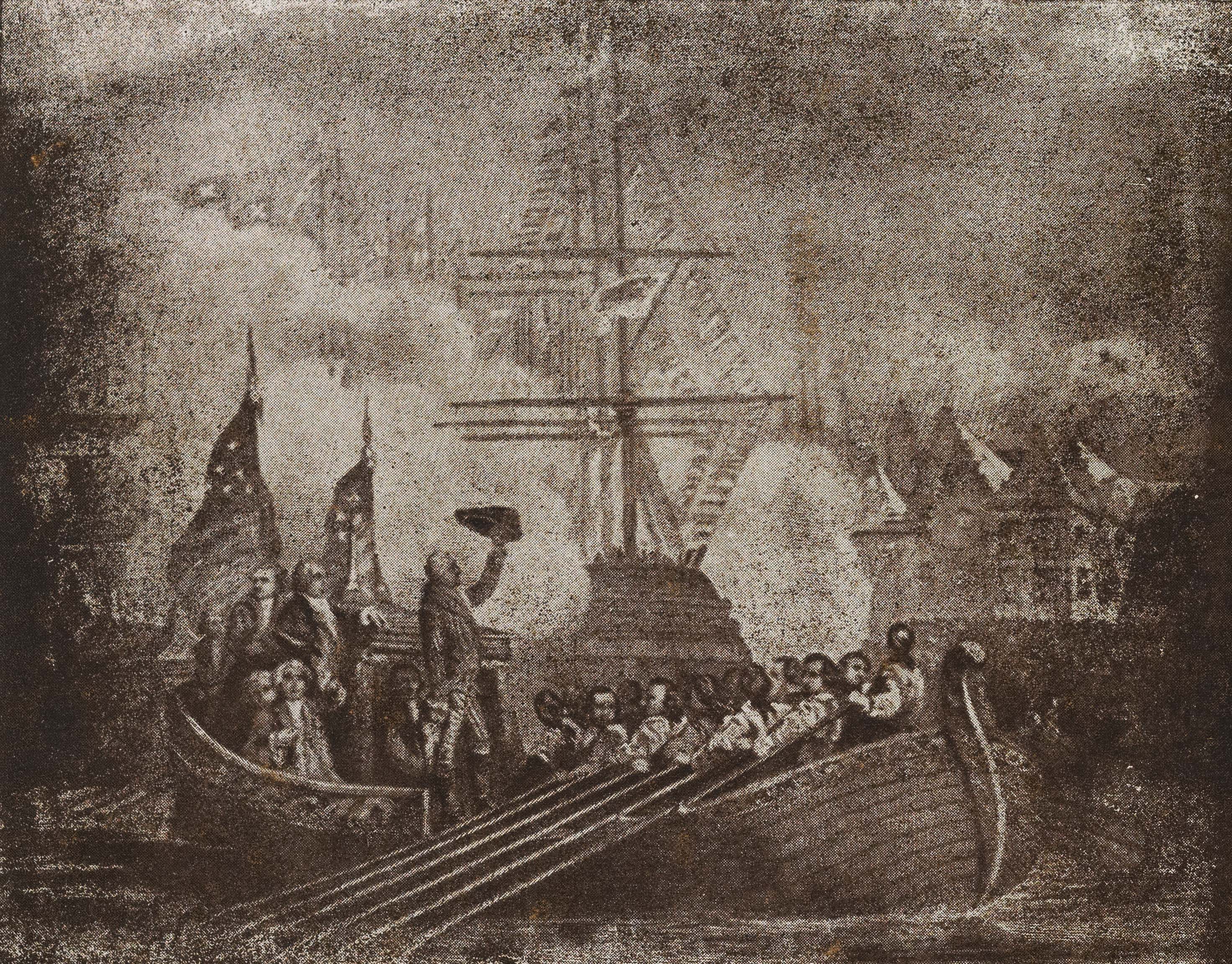George Washington's arrival to New York for his presidential inauguration