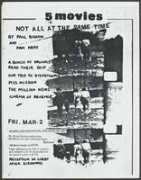 Flier for I am [eye] film festival at Maryland Institute College of Art, March 2, 1990