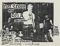 Flier for a concert featuring Iron Cross and D.O.A., October 27, 1982