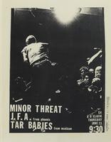 Flier for a concert featuring Minor Threat, J.F.A., and Tar Babies, June 23, 1982